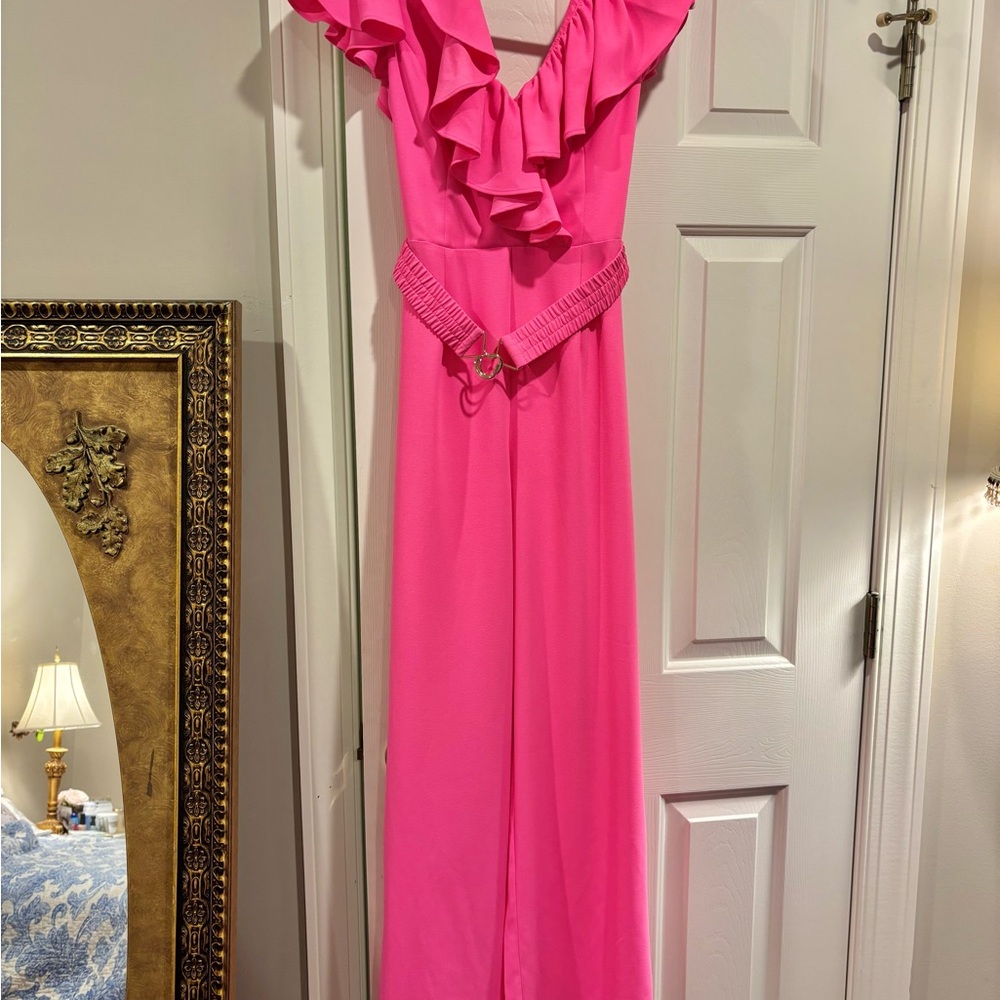 Lilly Pulitzer Pink Ruffle Jumpsuit